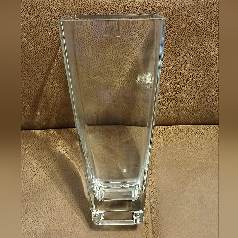 LSA International Mouth Blown Glass Vase Clear Made In Poland